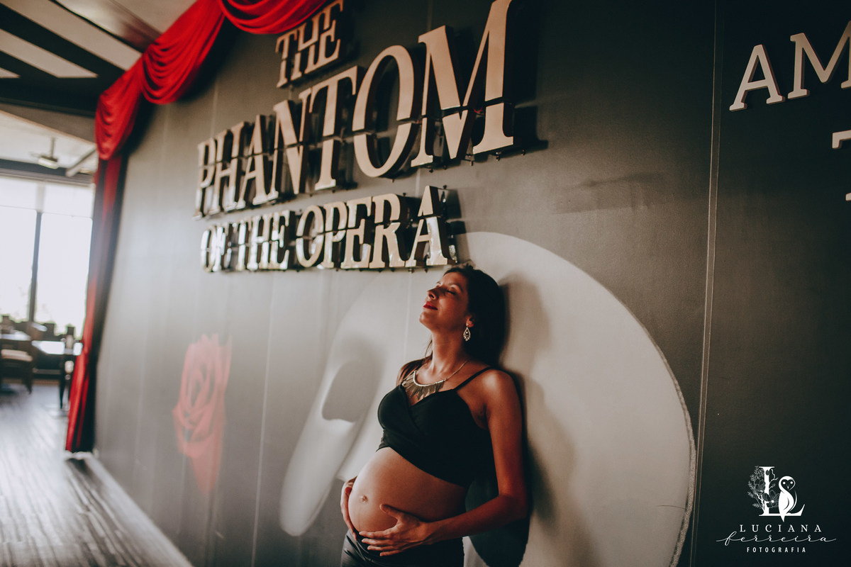 Ensaio Gestante no Restaurante Madison, em Sorocaba