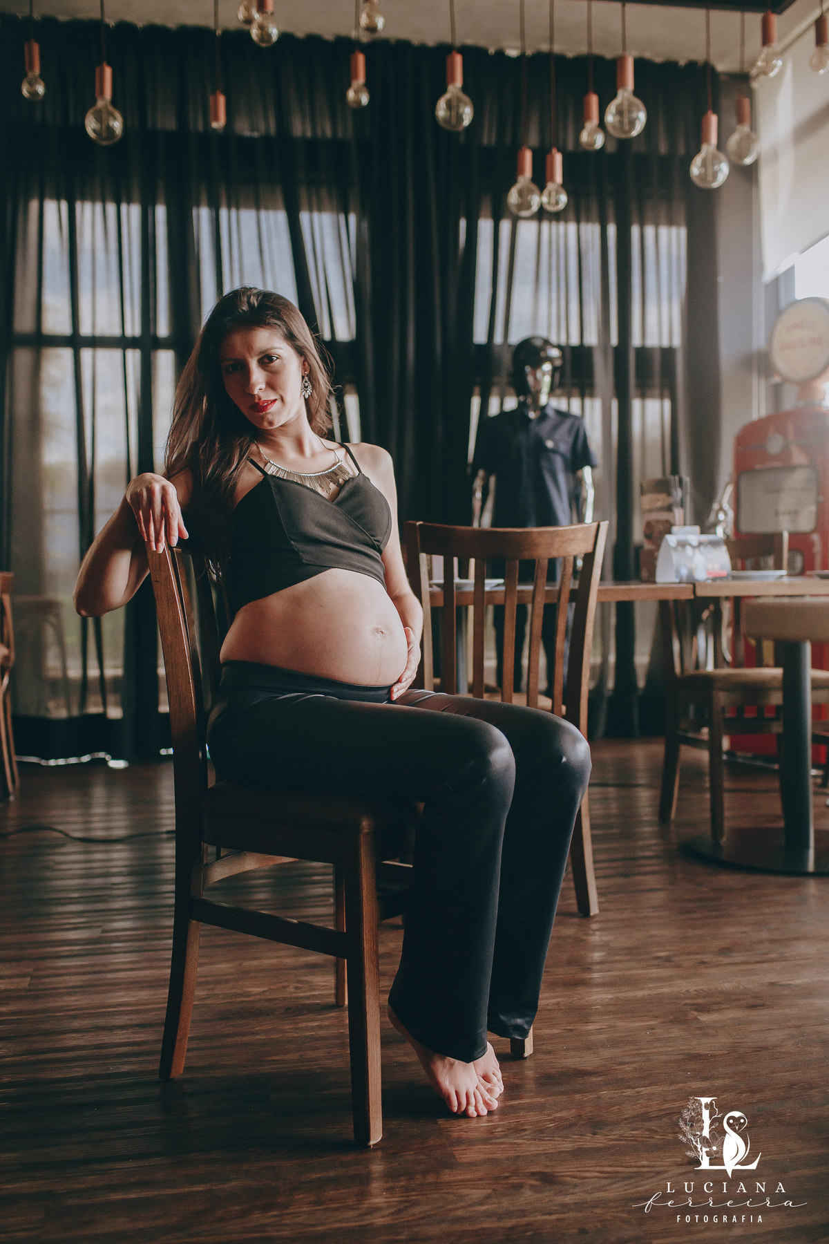 Ensaio Gestante no Restaurante Madison, em Sorocaba