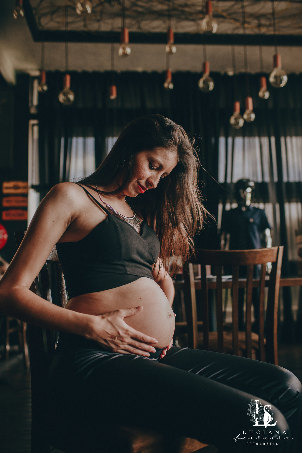 Ensaio Gestante no Restaurante Madison, em Sorocaba