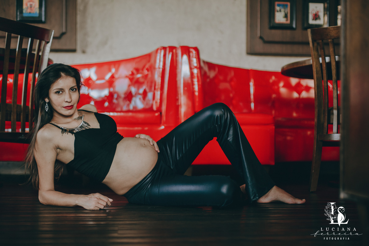 Ensaio Gestante no Restaurante Madison, em Sorocaba