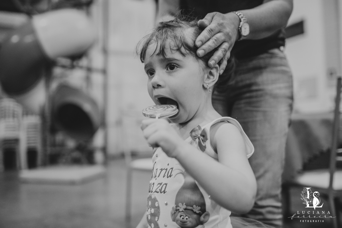 Festa de menina com tema Trolls realizada no Buffet Festar em São Roque
