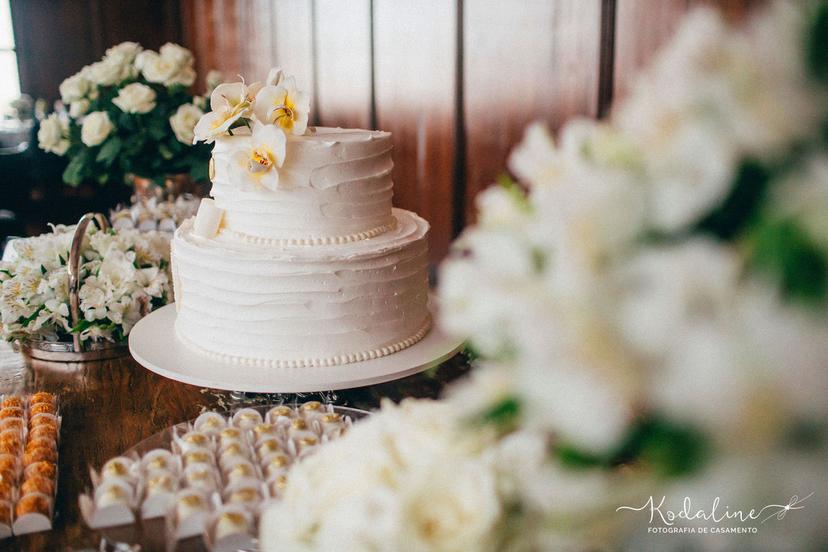 Bolo de Casamento com flores