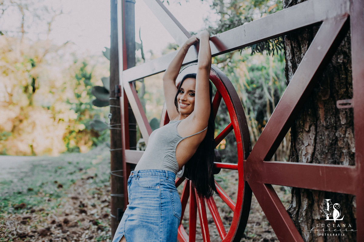 Ensaio feminino realizado na Pousada Aldeia em São Roque