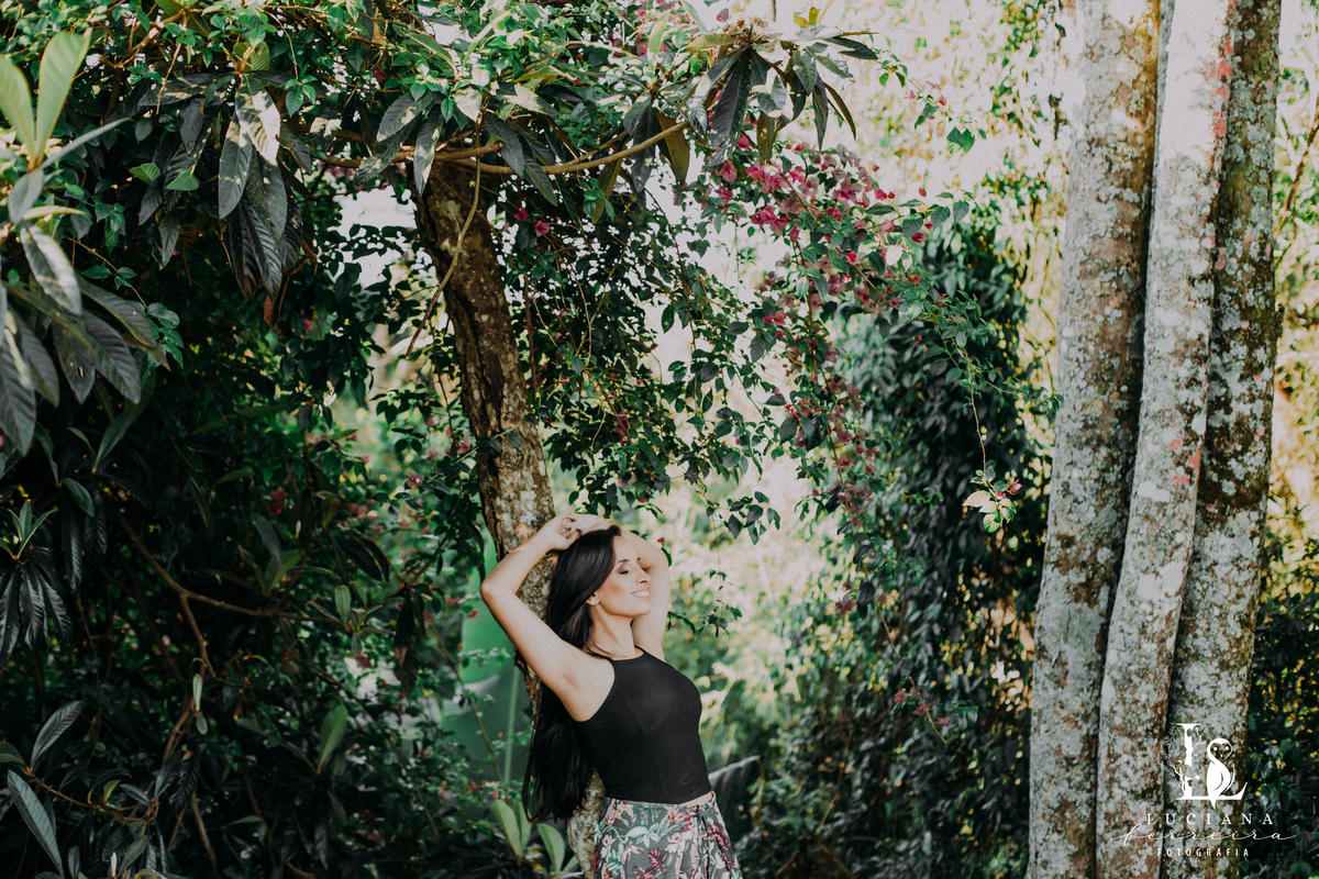 Ensaio feminino realizado na Pousada Aldeia em São Roque