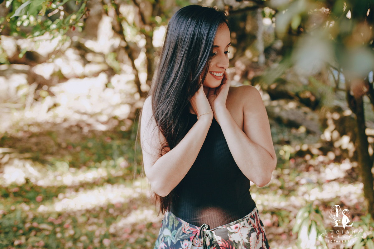 Ensaio feminino realizado na Pousada Aldeia em São Roque