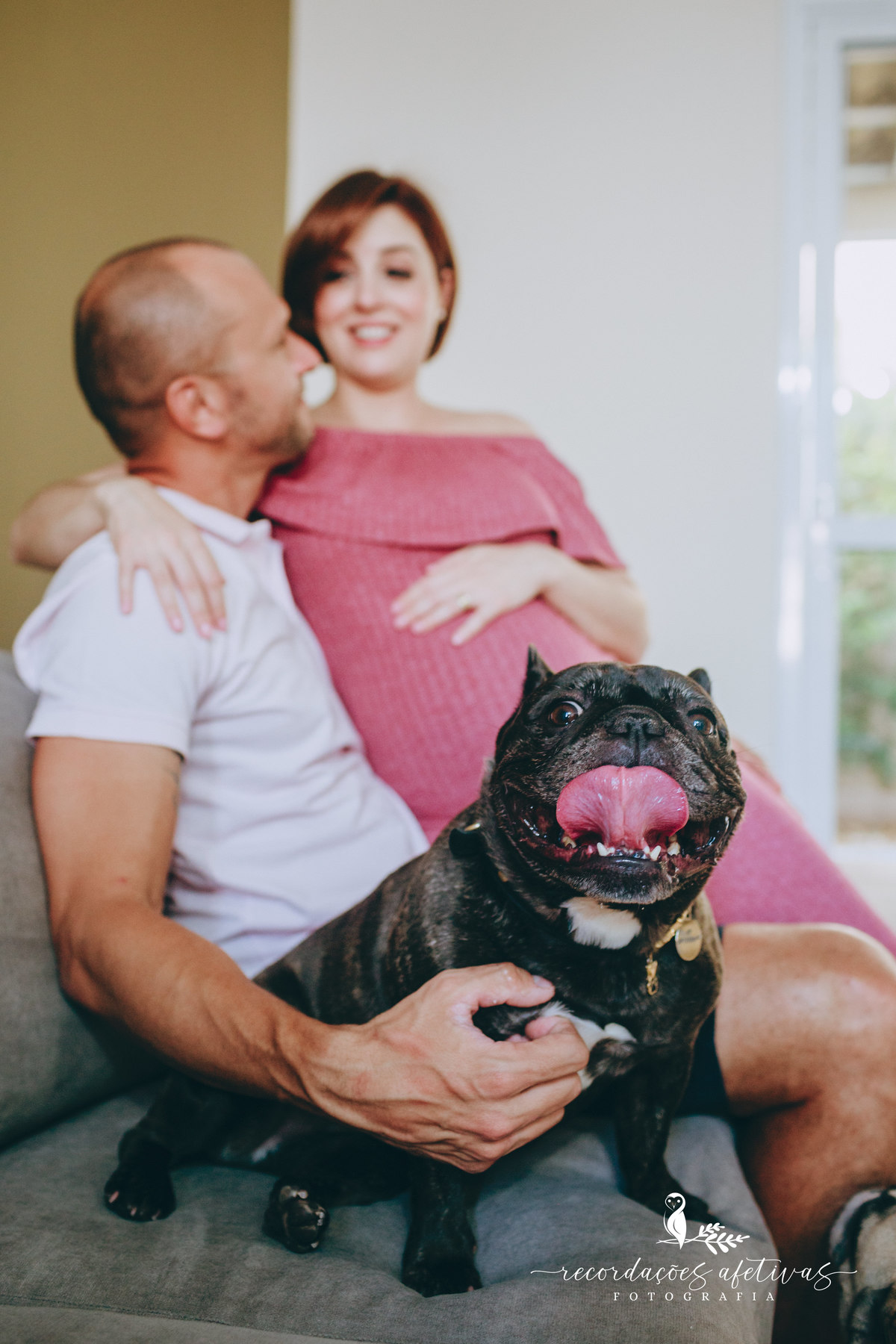 Ensaio gestante com pets, realizado em Sorocaba