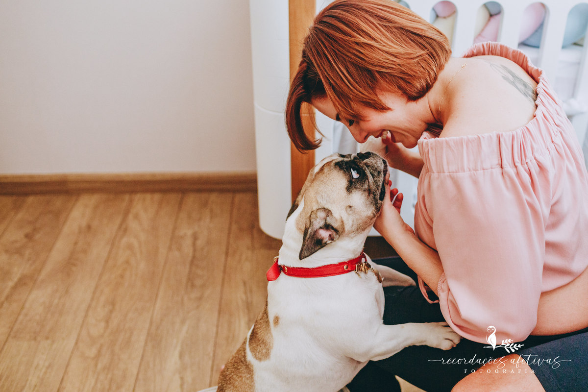 Ensaio gestante com pets, realizado em Sorocaba