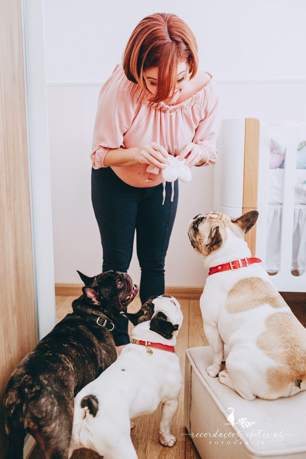 Ensaio gestante com pets, realizado em Sorocaba