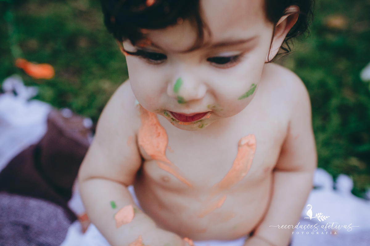 Smash the Cake com tema Safari realizado na Brasital em São Roque