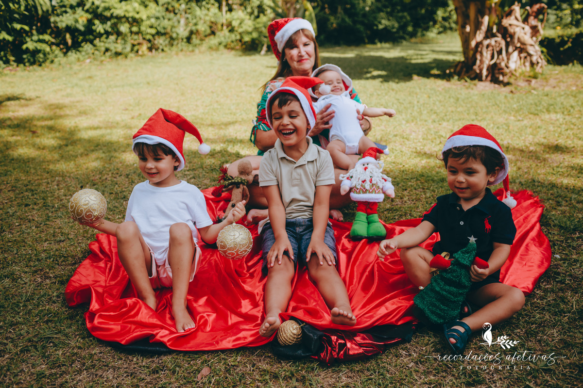 Ensaio de Natal em Família realizado em São Roque, no Roteiro do Vinho