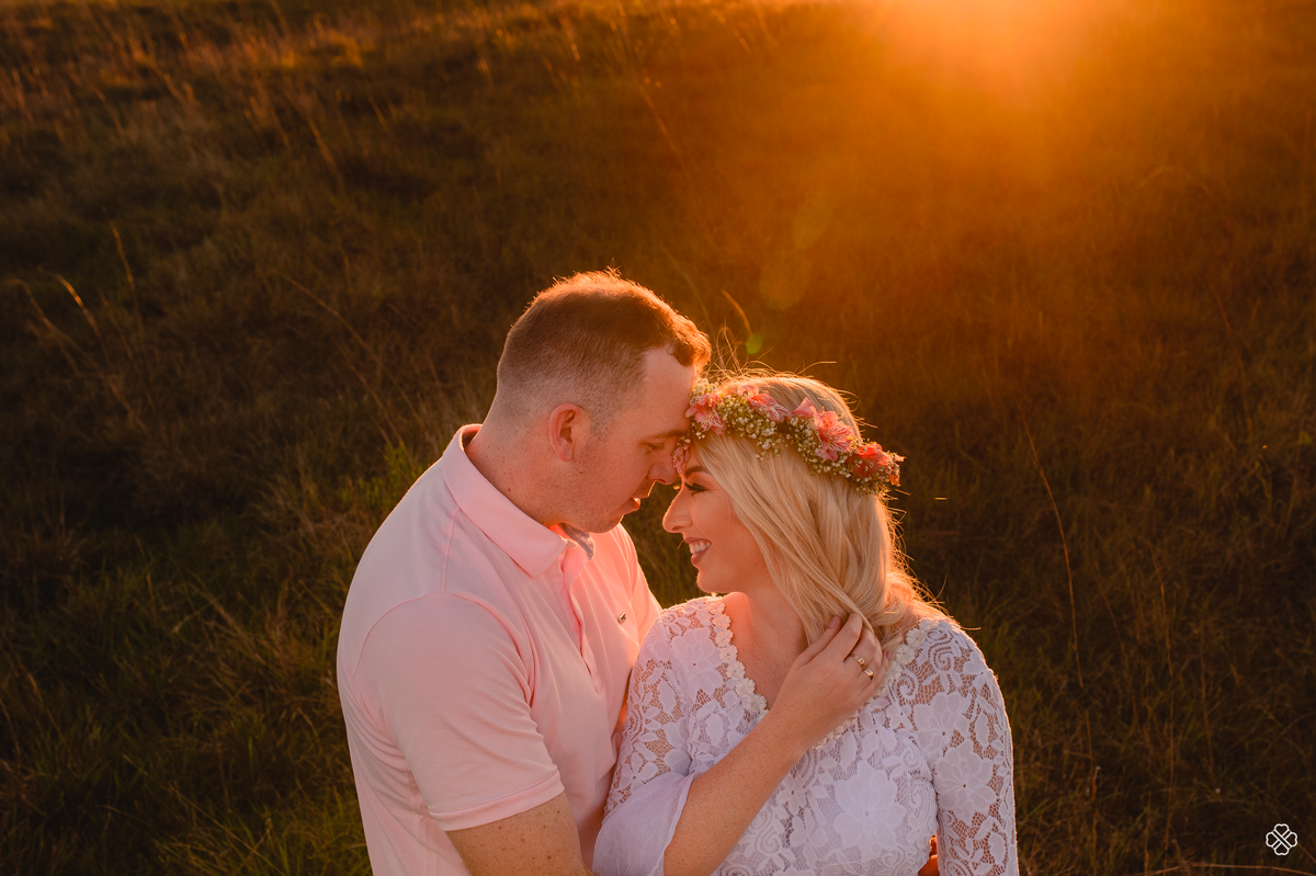 Pré casamento no por do sol