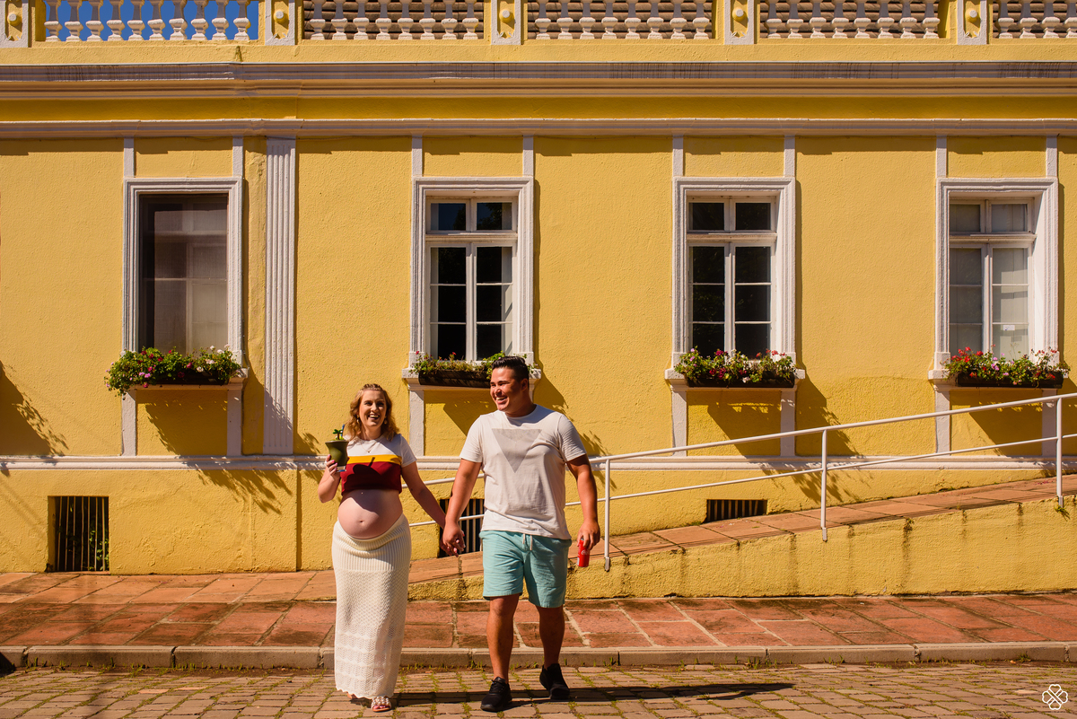 Ensaio de gestante nas casas de Enxaimel