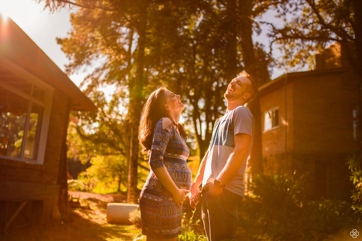 Ensaio de gestante na serra Gaúcha