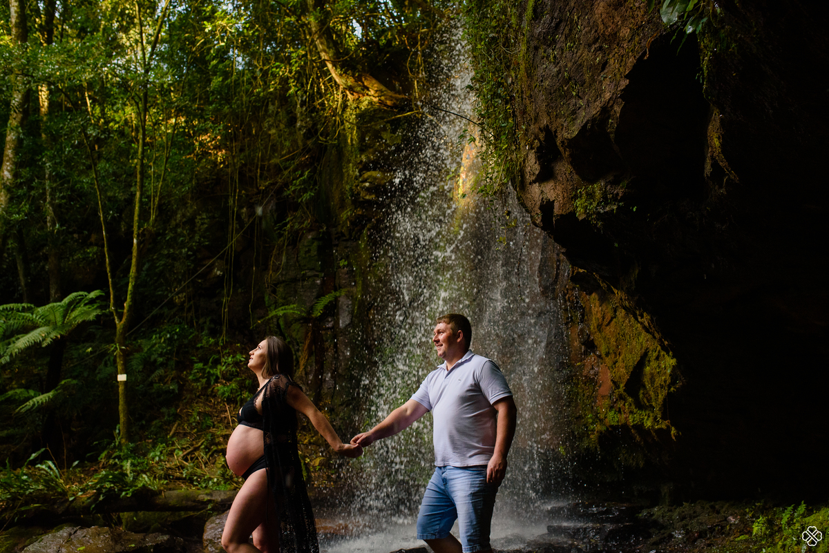 Ensaio de gestante na serra gaúcha
