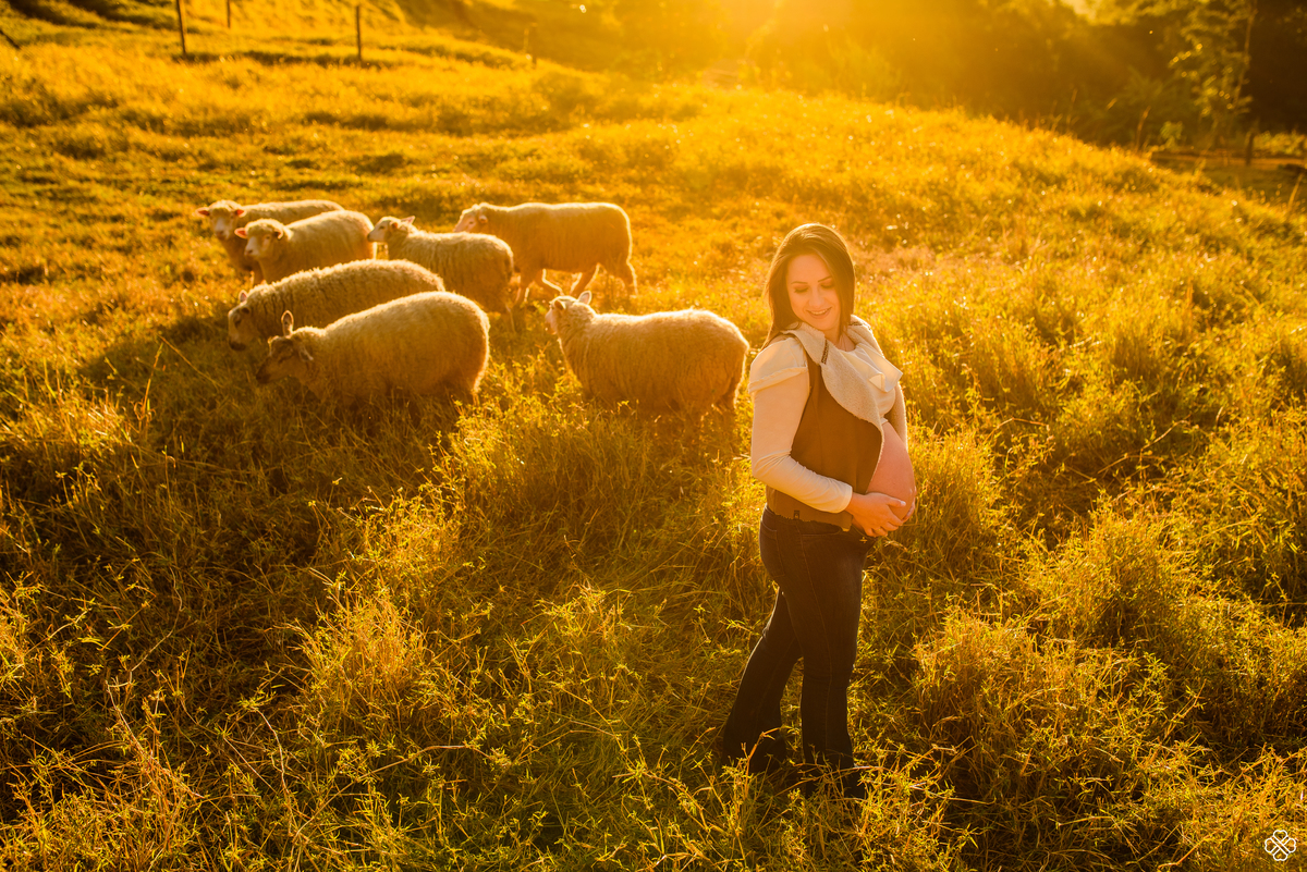 Ensaio de gestante na serra gaúcha