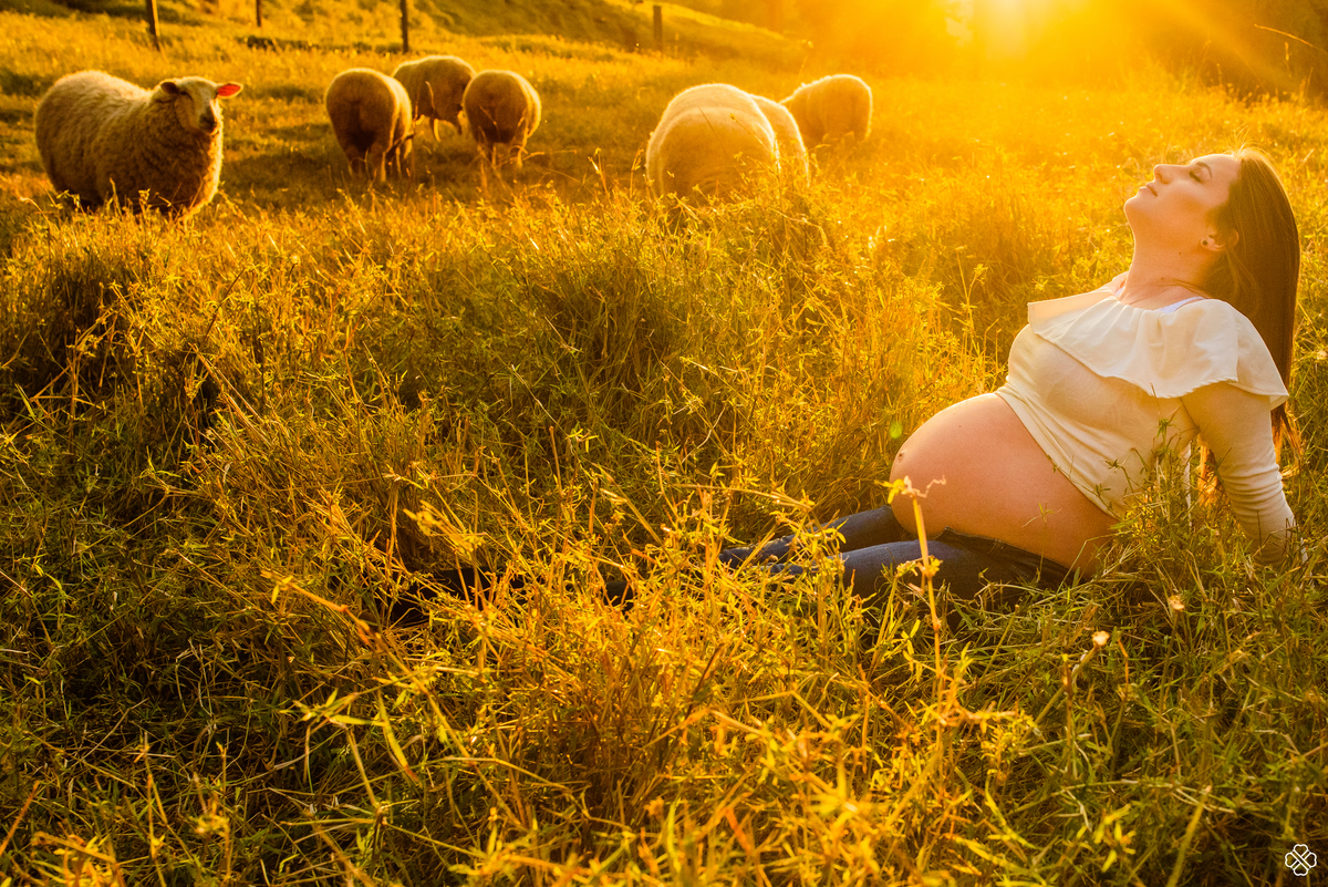 Ensaio de gestante na serra gaúcha