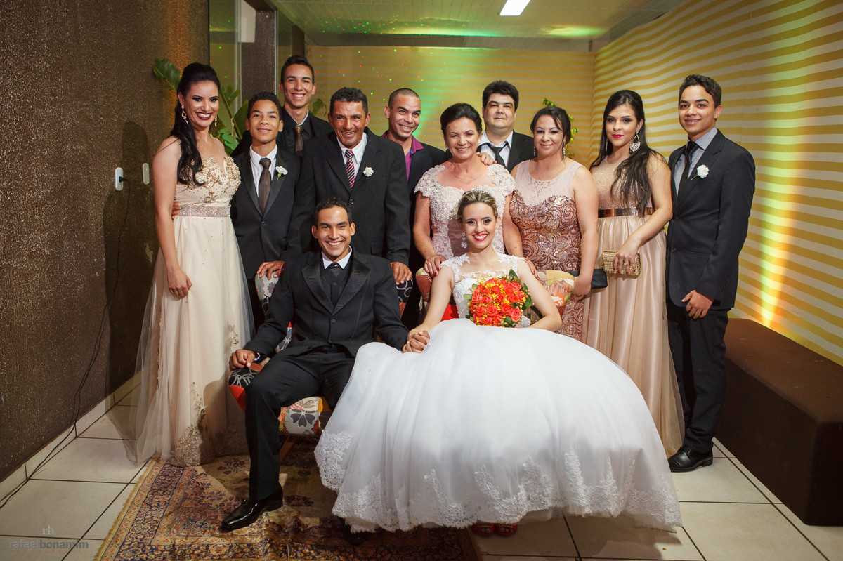 toda familia reunida pela cerimonialista.