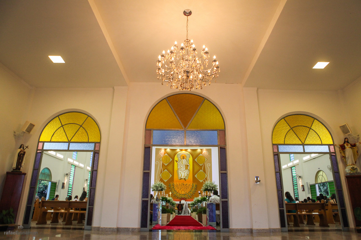 hall de entrada da igreja de Francisco Alves-decoração de casamento
