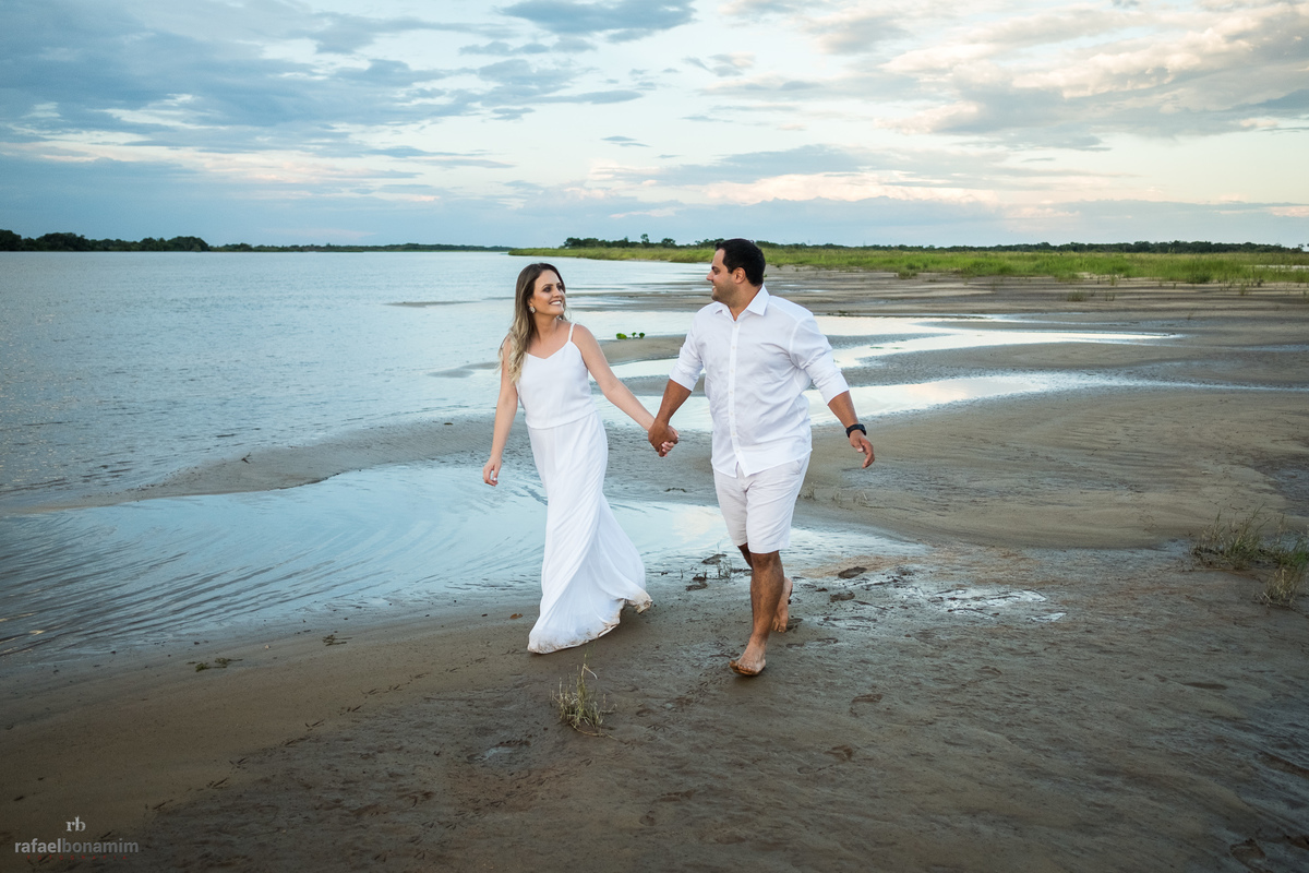 pré wedding com vestido branco