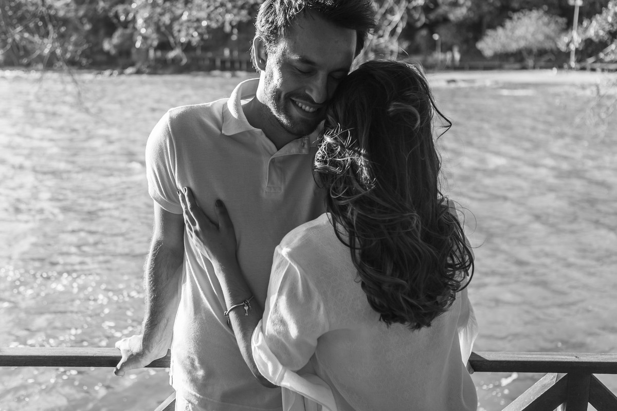 Uma foto do cheiro do casal