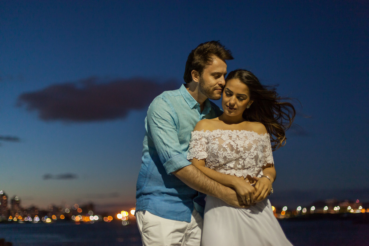 as luzes no molhe de Balneário Camboriú