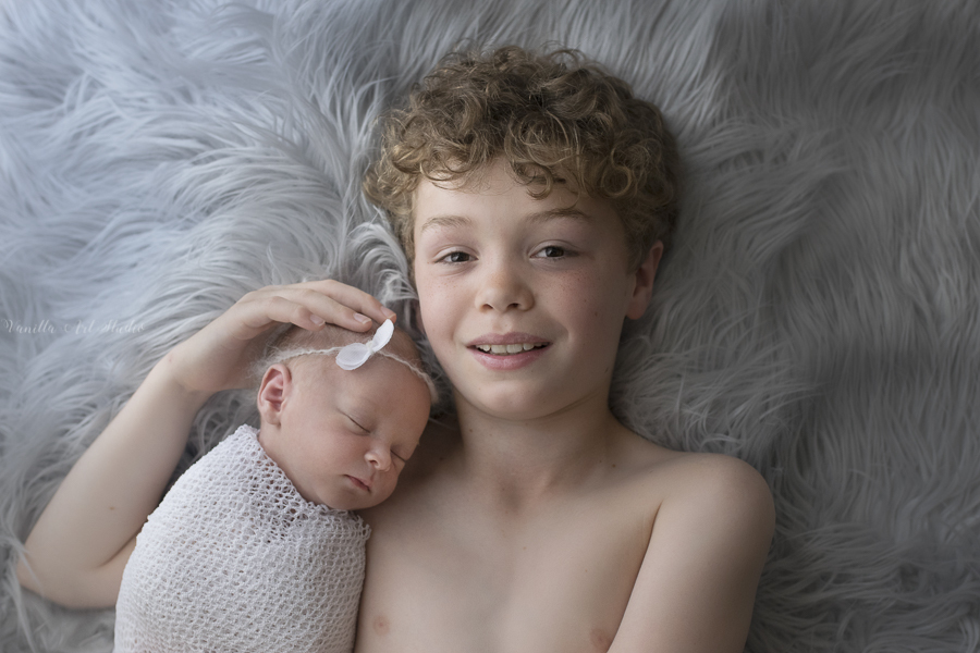 lied down with siblings