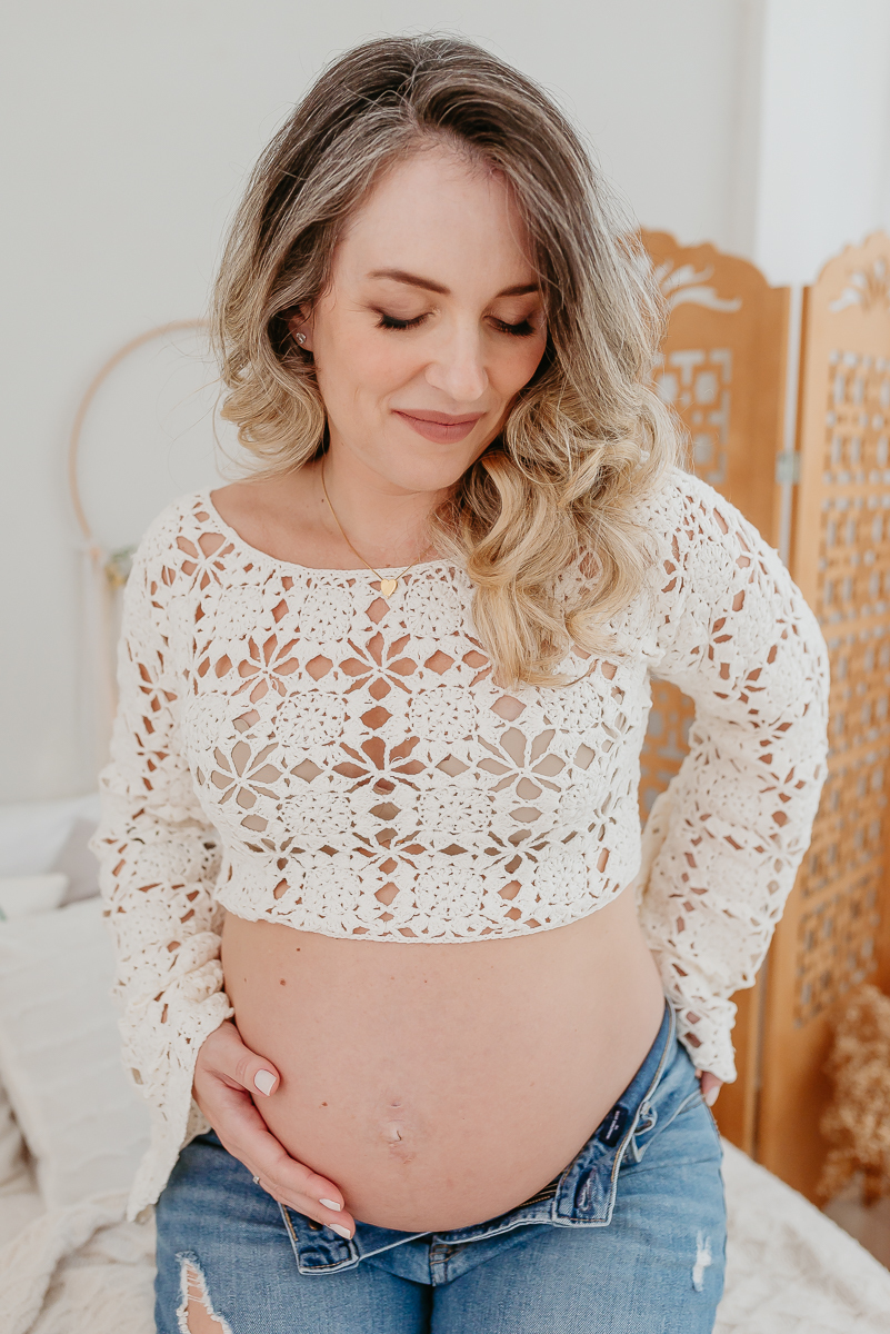 Ensaio gestante em estúdio Freguesia Rio de Janeiro