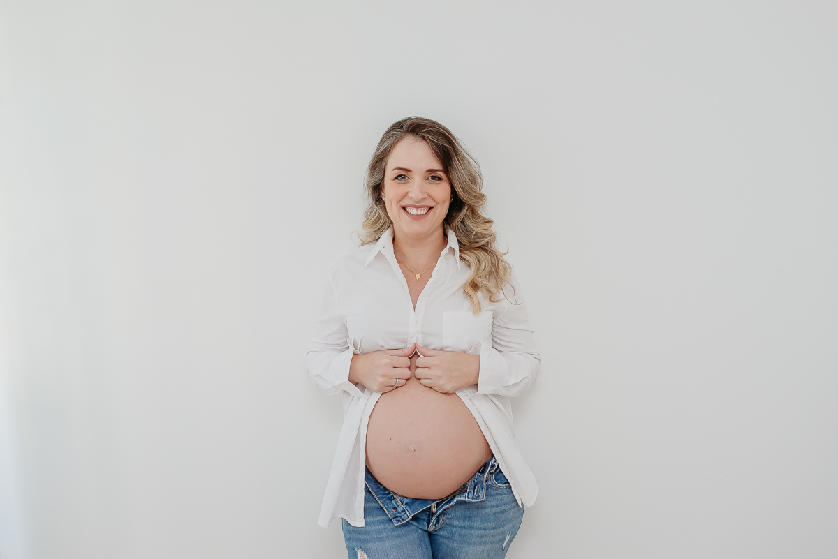 Ensaio gestante em estúdio Freguesia Rio de Janeiro