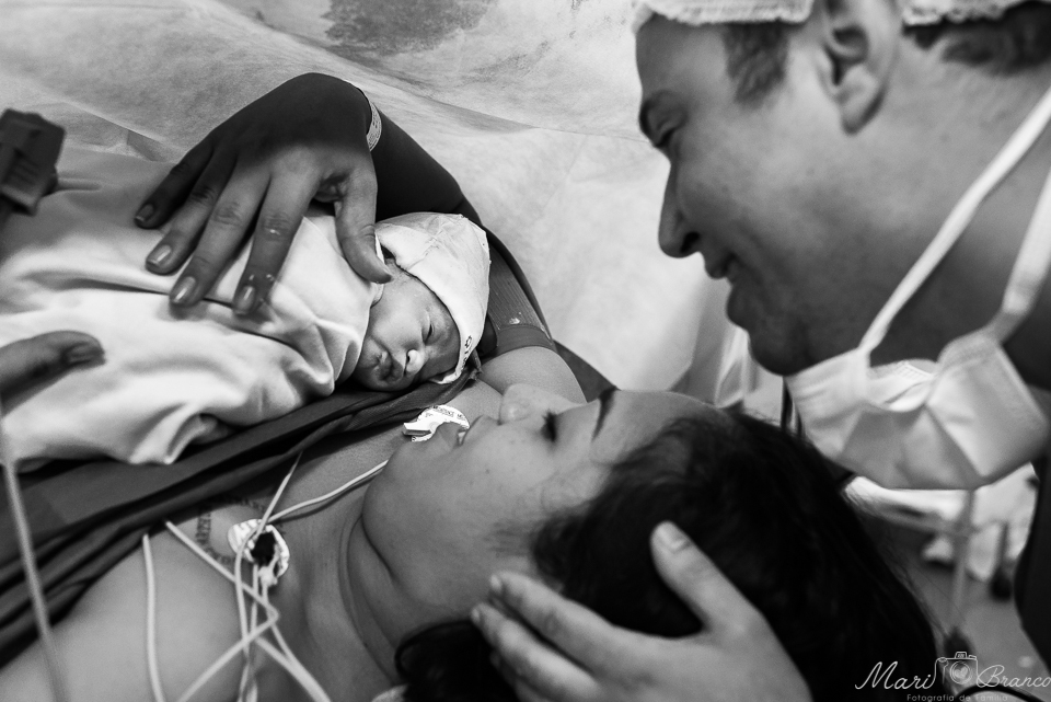 Fotografia de parto normal cesárea na maternidade hospital Paster e Perinatal