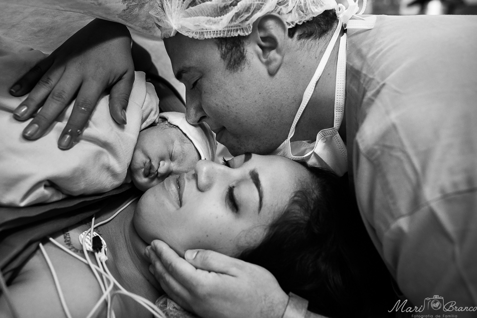 Fotografia de parto normal cesárea na maternidade hospital Paster e Perinatal