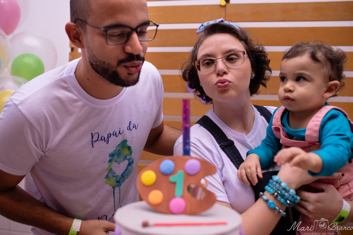 Festa Infantil 1 ano tema cores, pintura, colorida