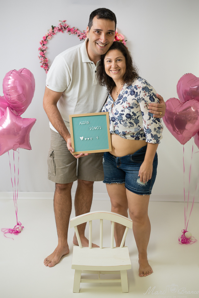 Quadro anunciando a gravidez 