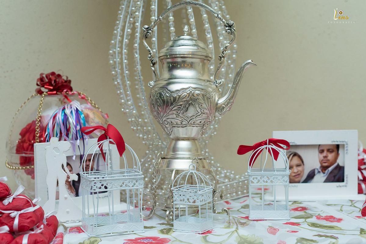 decoração vermelha para casamento buffet Maresa