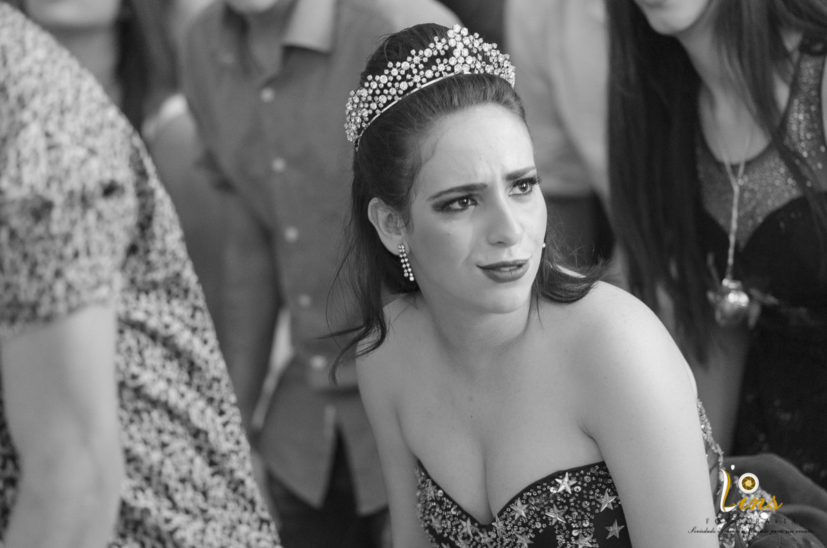 foto espontânea de debutante