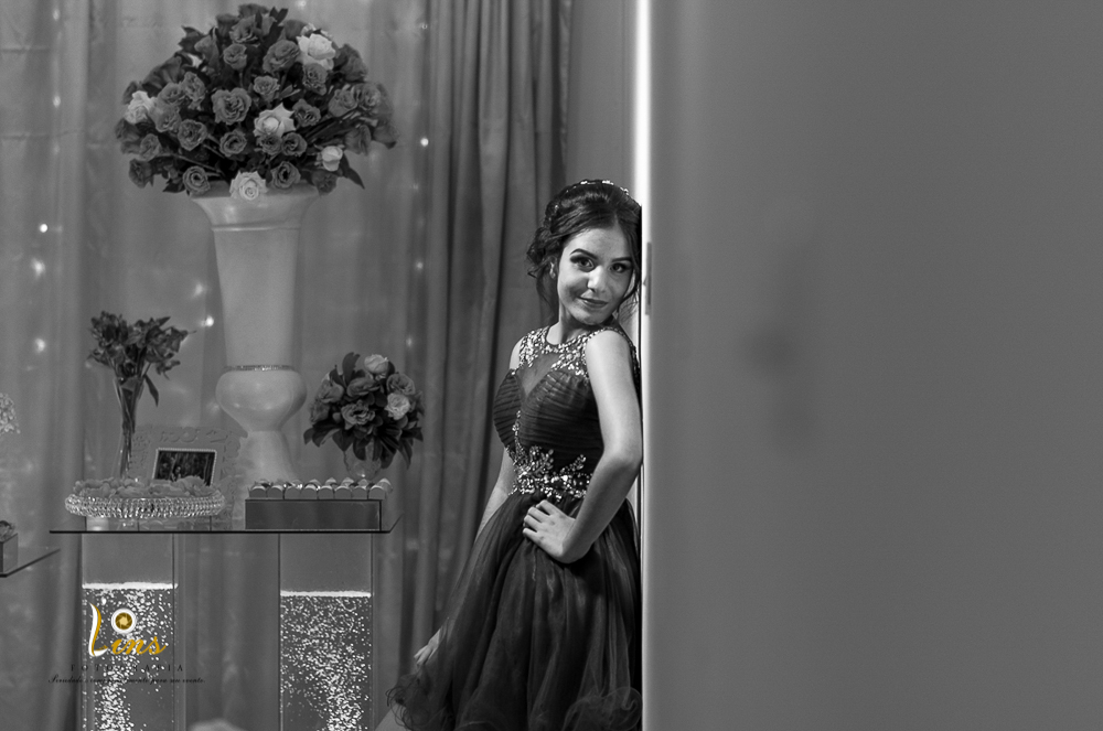 ensaio de debutante durante a festa