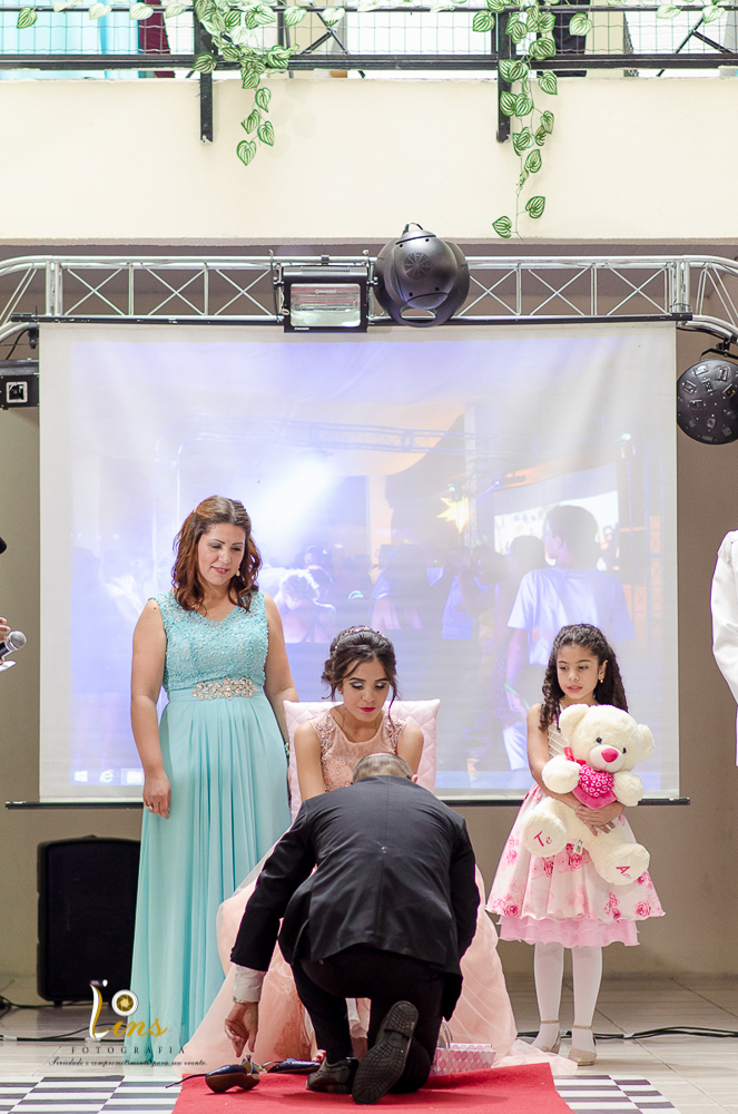 momento da troca de sapato debutante