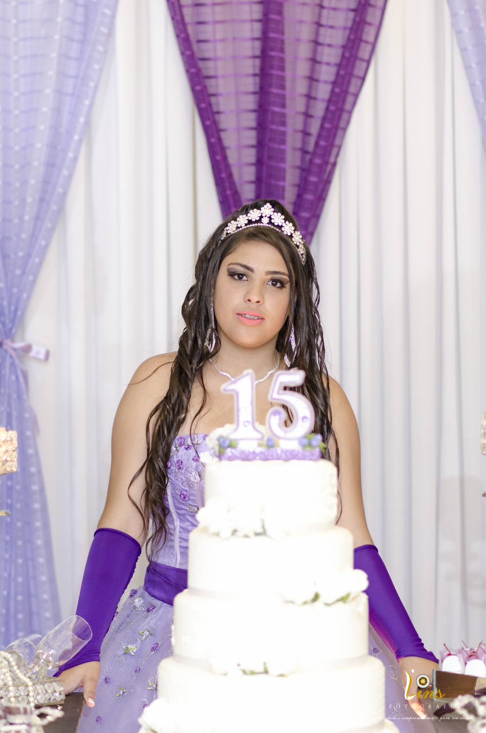mesa do bolo debutante