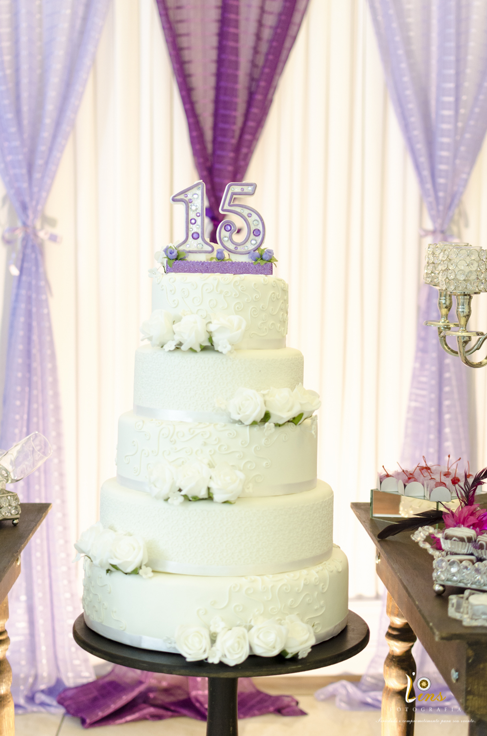 decoração bolo 15 anos