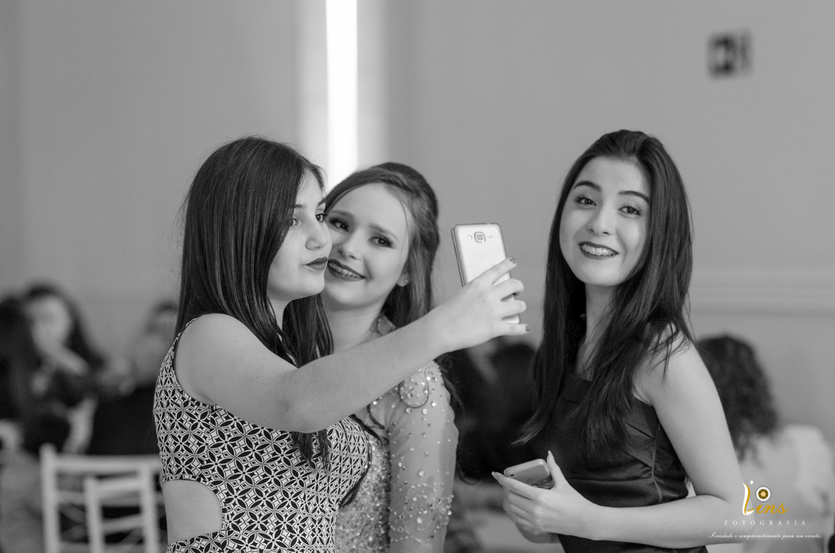 selfie durante festa de debutante