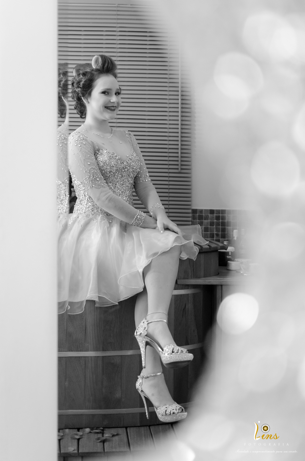 debutante posando para foto