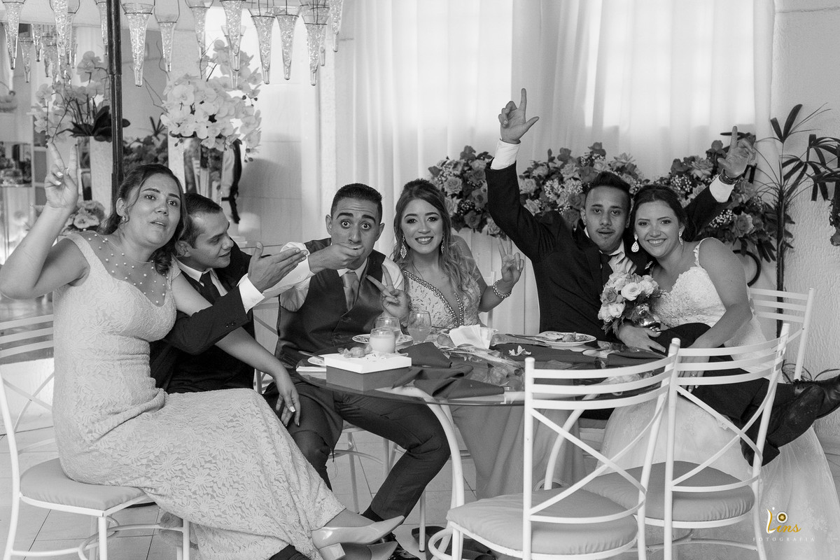 momento da janta com os padrinhos