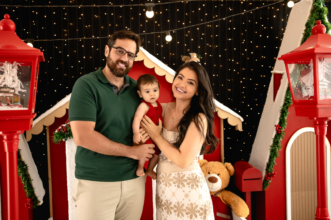 Antônio e sua família - Ensaio fotográfico de Natal em Lavras