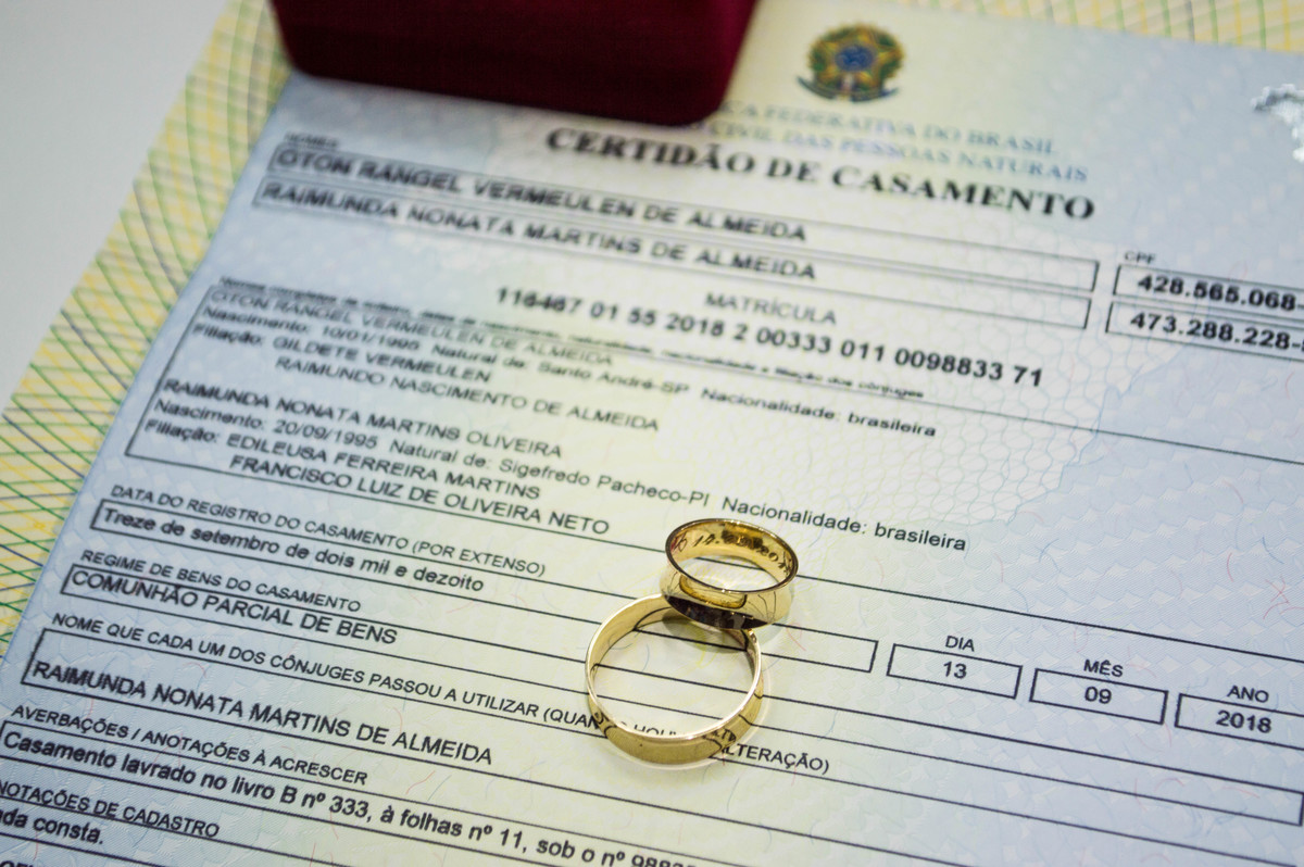 certidão de casamento 