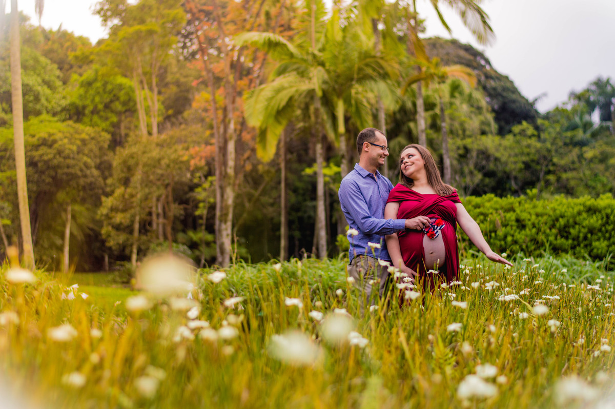 ensaio de gestante no Jardim Botânico