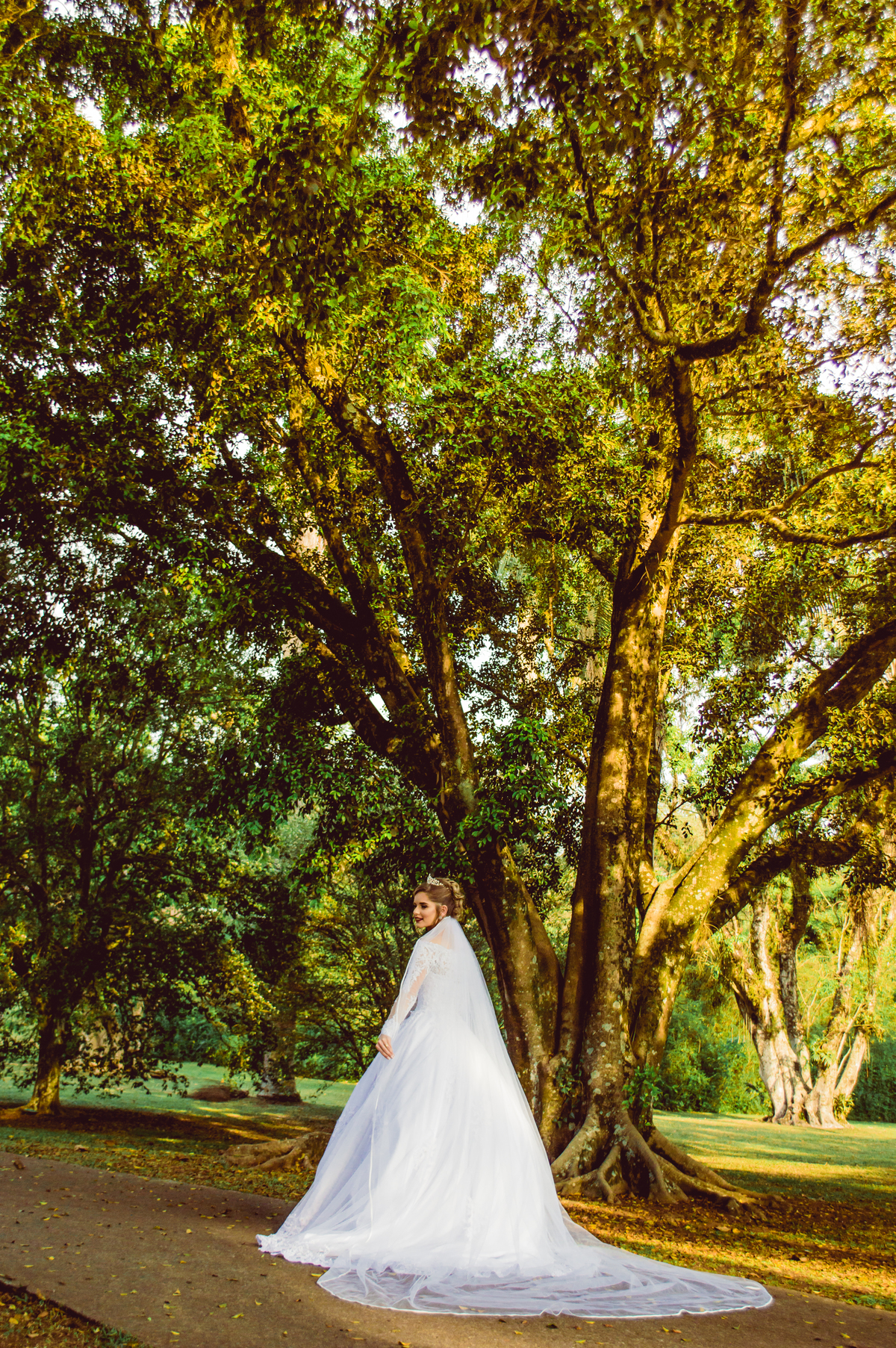 noiva no jardim botânico