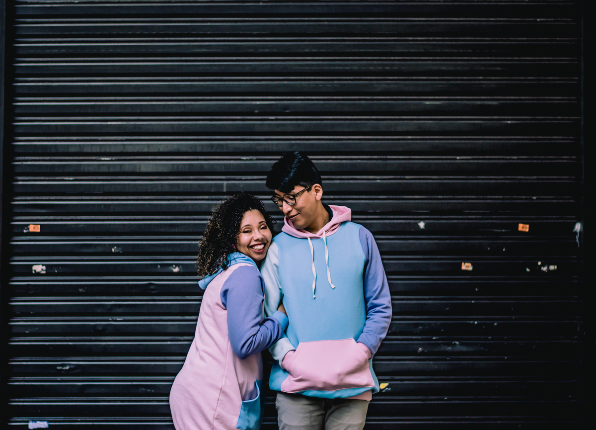 ensaio de casal na rua 