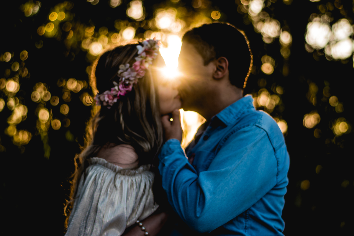 ensaio no por do sol