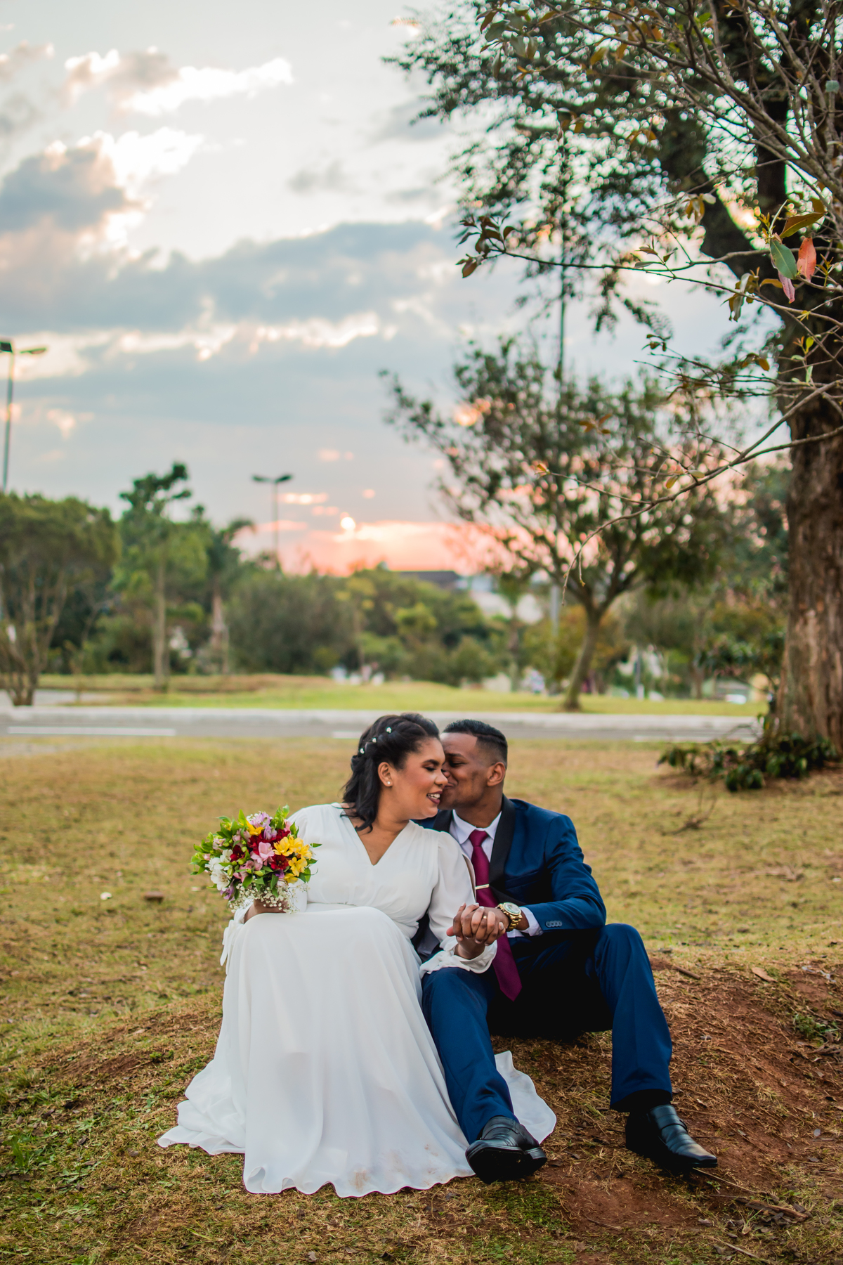 ensaio no por do sol