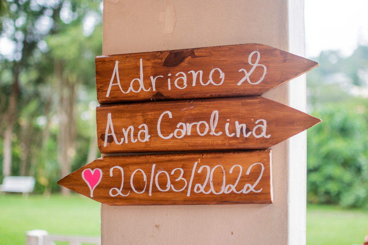 plaquinha de casamento