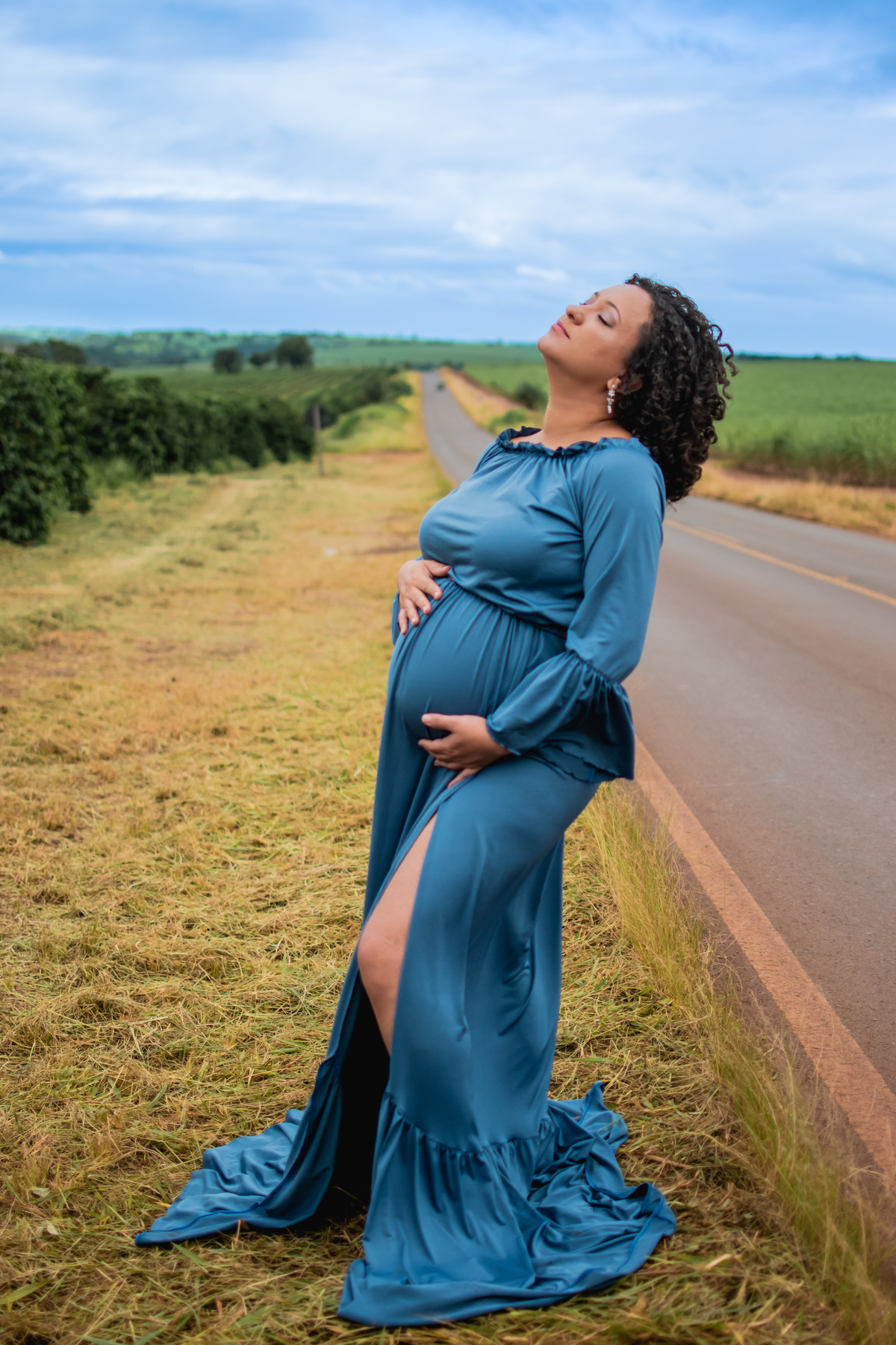ensaio de gestante em fazenda 